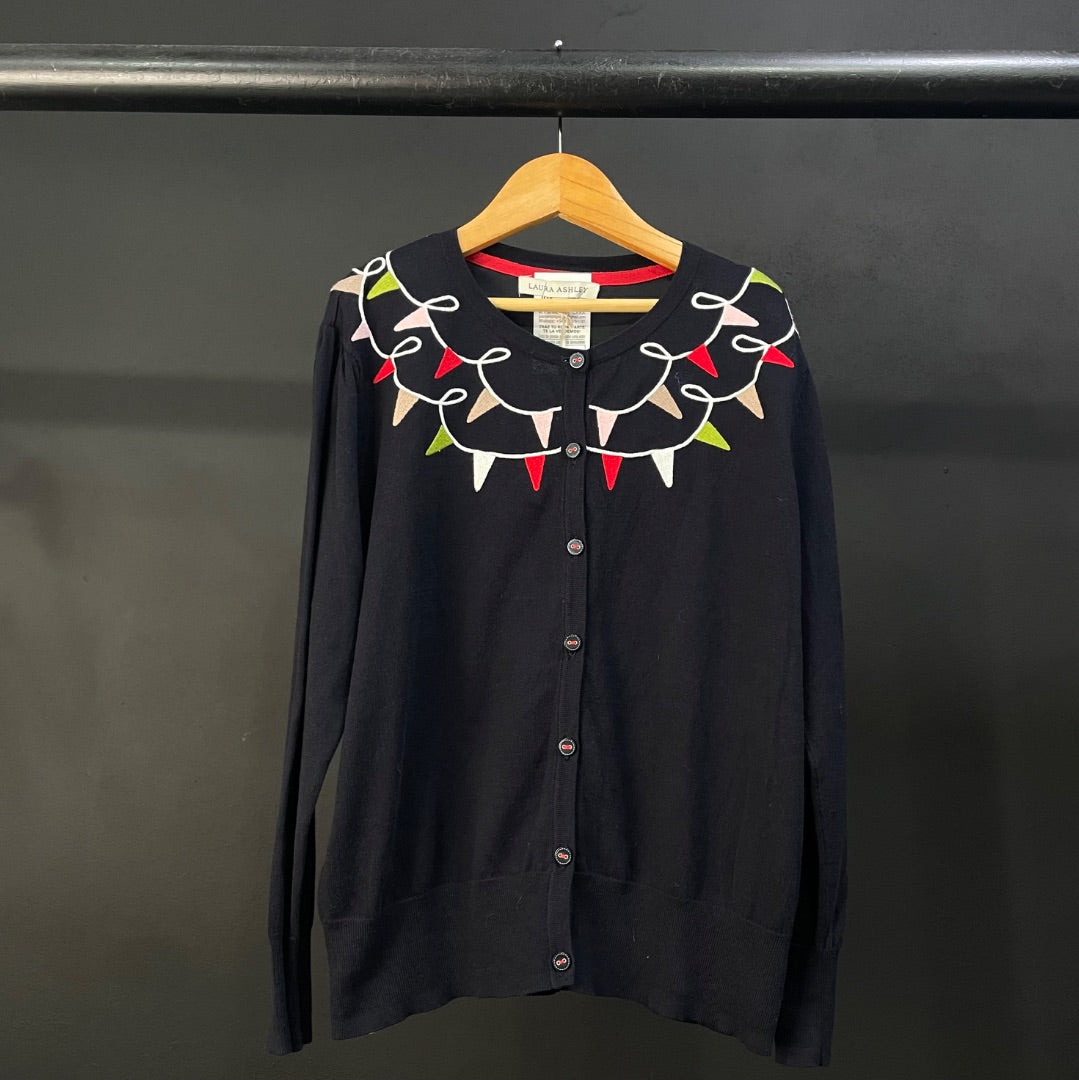 LAURA ASHLEY  Sweater Abierto  Azul  Talle 40