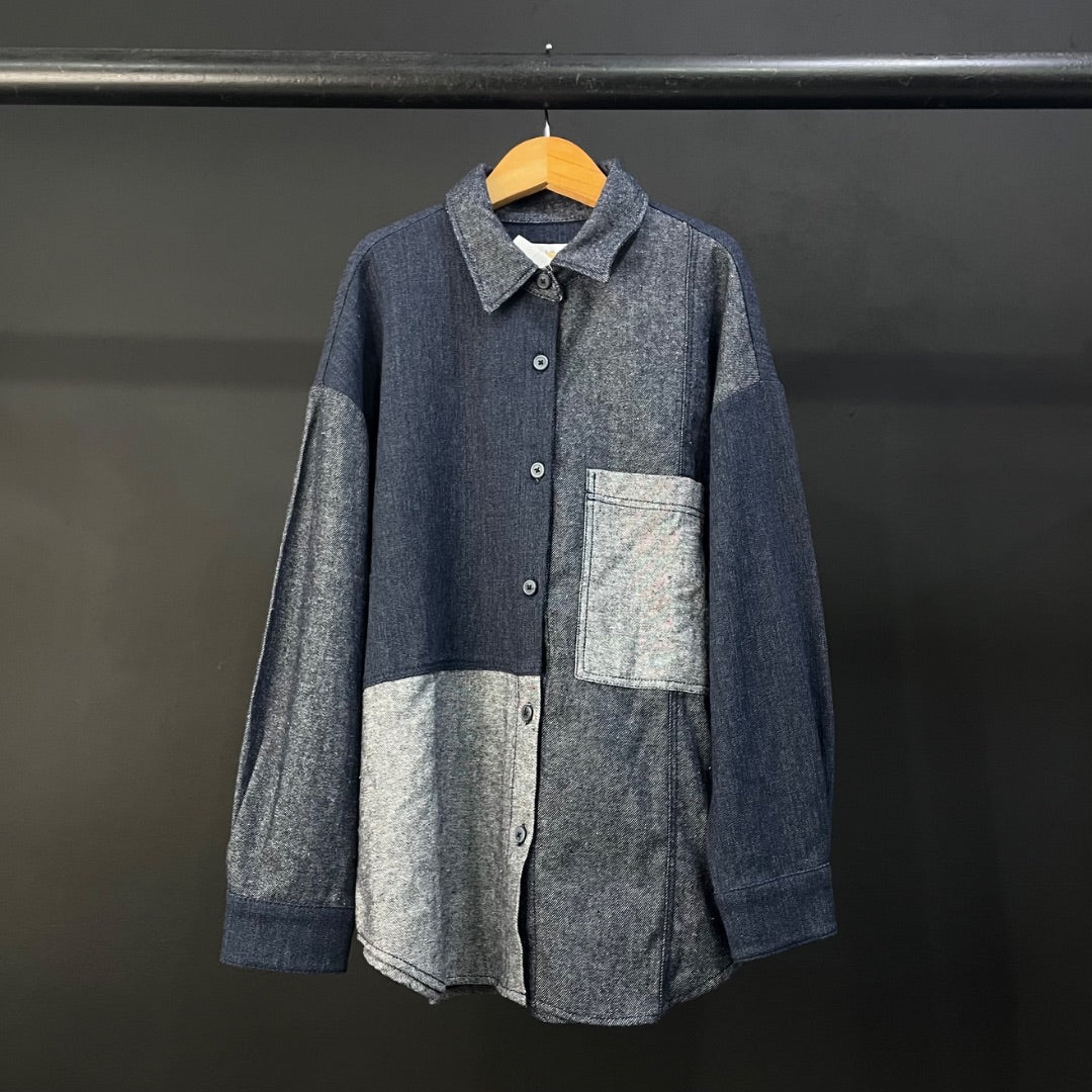 ZARA  Camisa Manga Larga  Azul  Talle 10