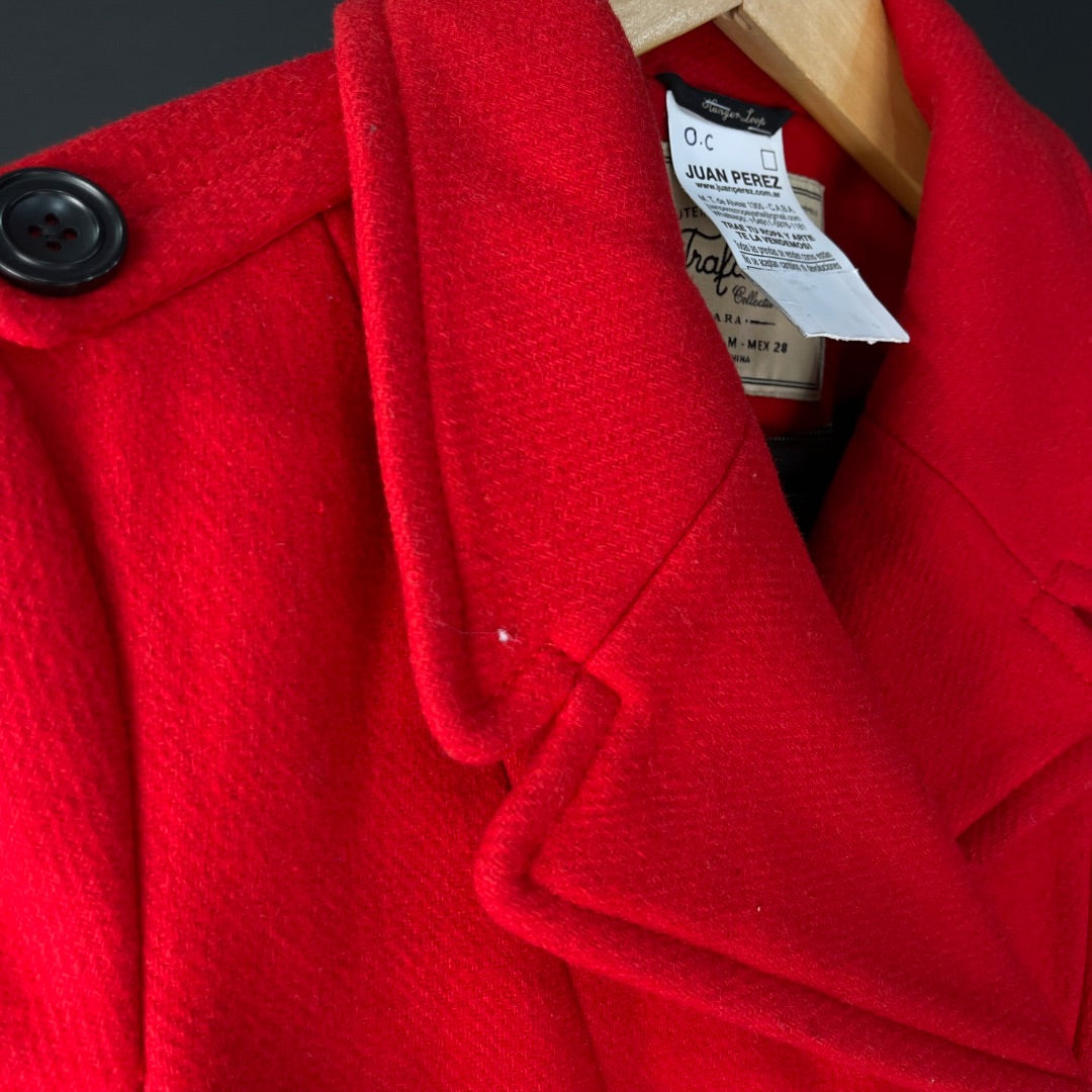 ZARA Tapado Rojo Talle M