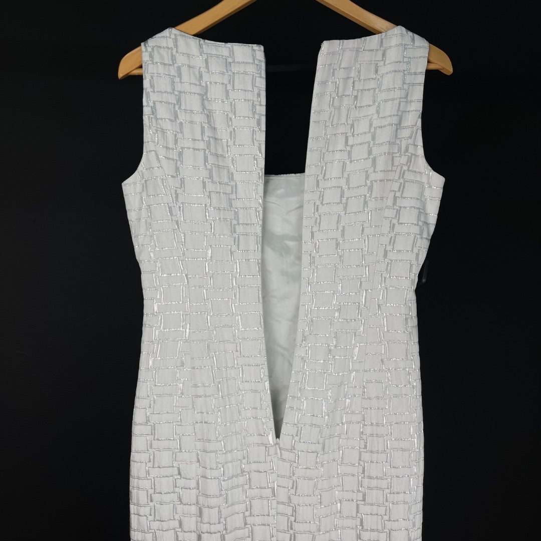 RALPH LAUREN Vestido Varios Cuadros Gris Talle M