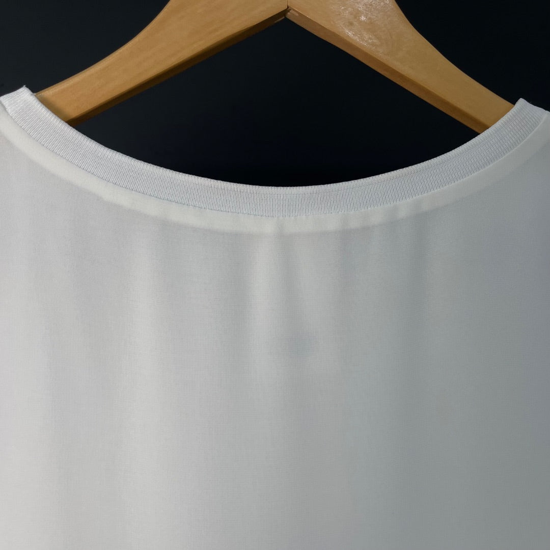 ZARA Blusa Manga Larga Blanco Talle S