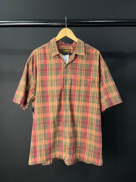 TIMBERLAND Camisa Manga Corta Varios  Cuadrille Talle L