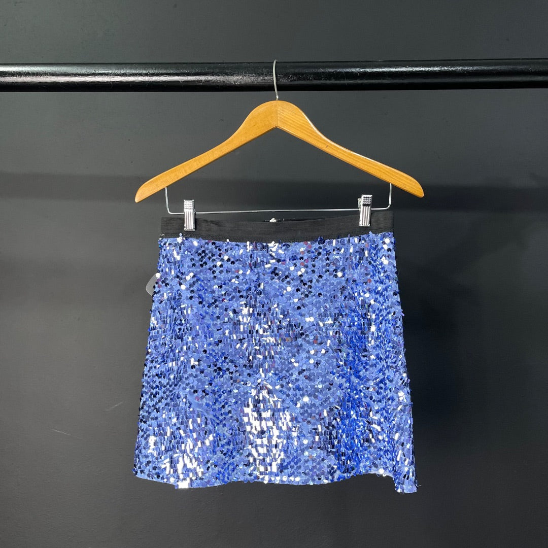 BENITO Pollera Mini Azul Talle S