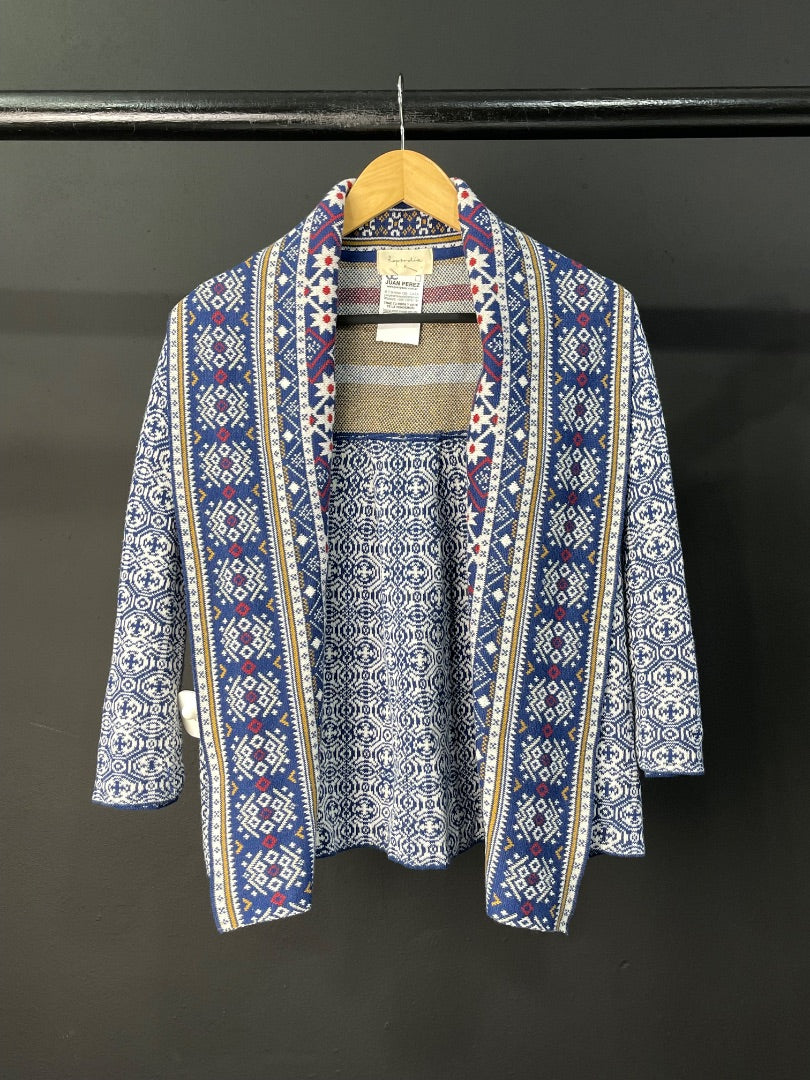 RAPSODIA Sweater Abierto Azul Talle M