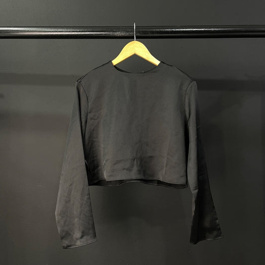 SIN MARCA Blusa Manga Larga Negro Talle L
