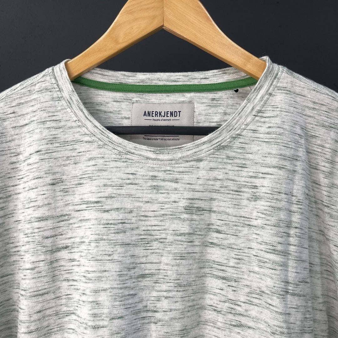 ANERKJENDT Remera Manga Corta Verde Talle L