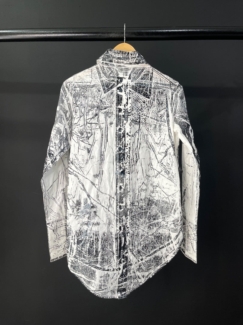 TRAMANDO Camisa Manga Larga Varios Blanco Y Negro Talle M