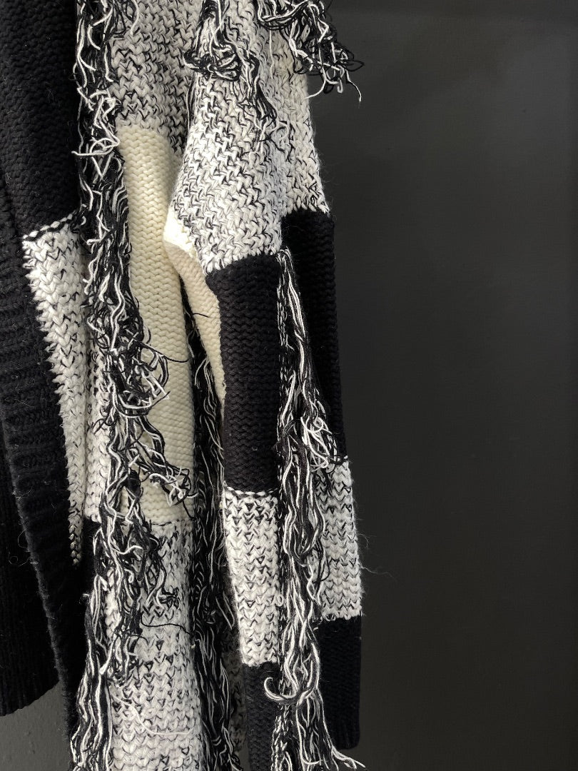 EXHIBA Saco Varios Blanco Y Negro Talle XL