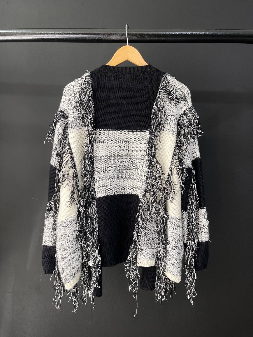 EXHIBA Saco Varios Blanco Y Negro Talle XL