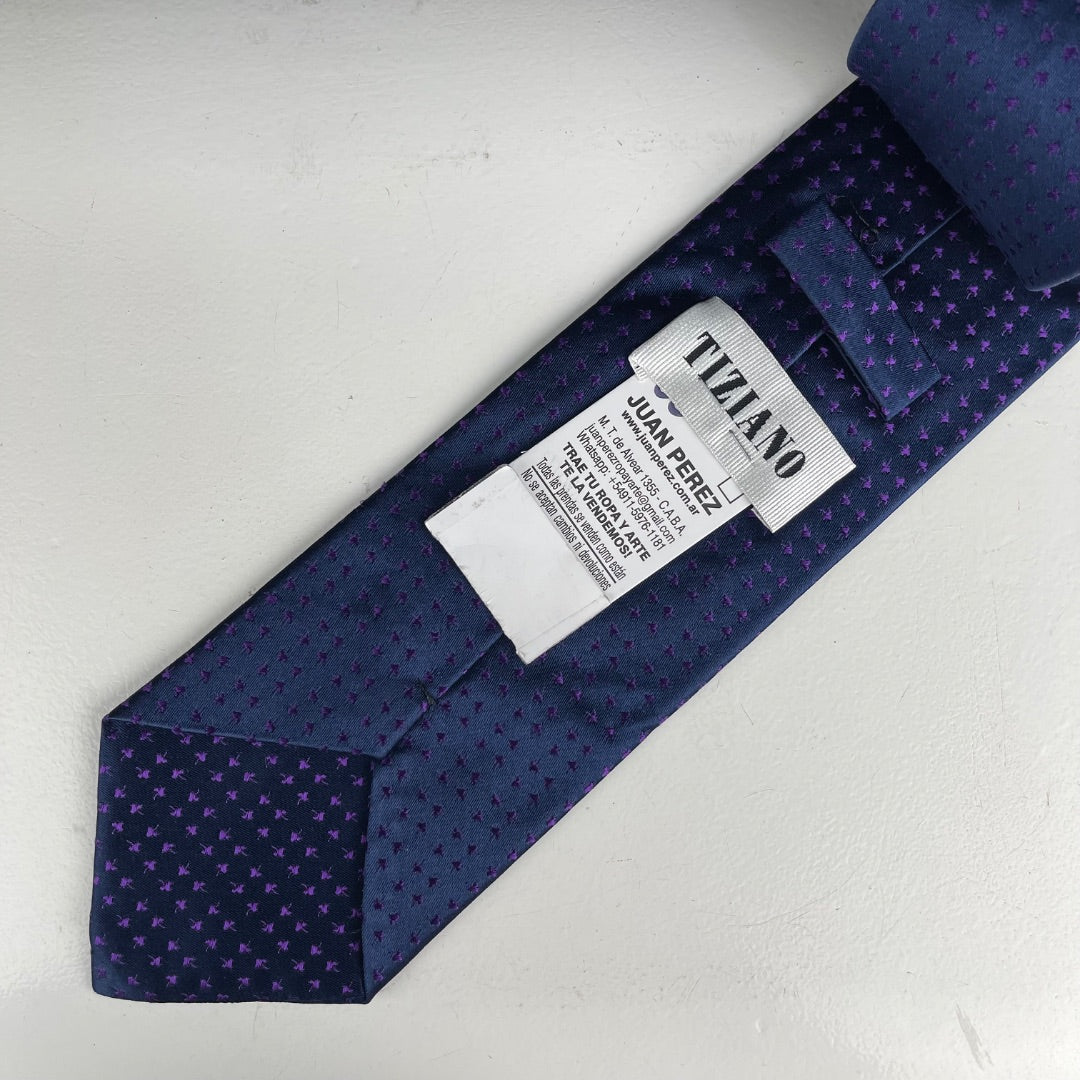 TIZIANO Corbata Azul Talle Unico