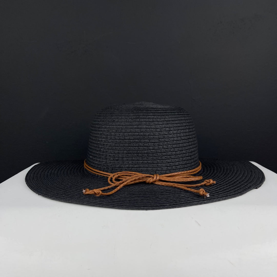 SIN MARCA Sombrero Con Ala Negro Talle Unico