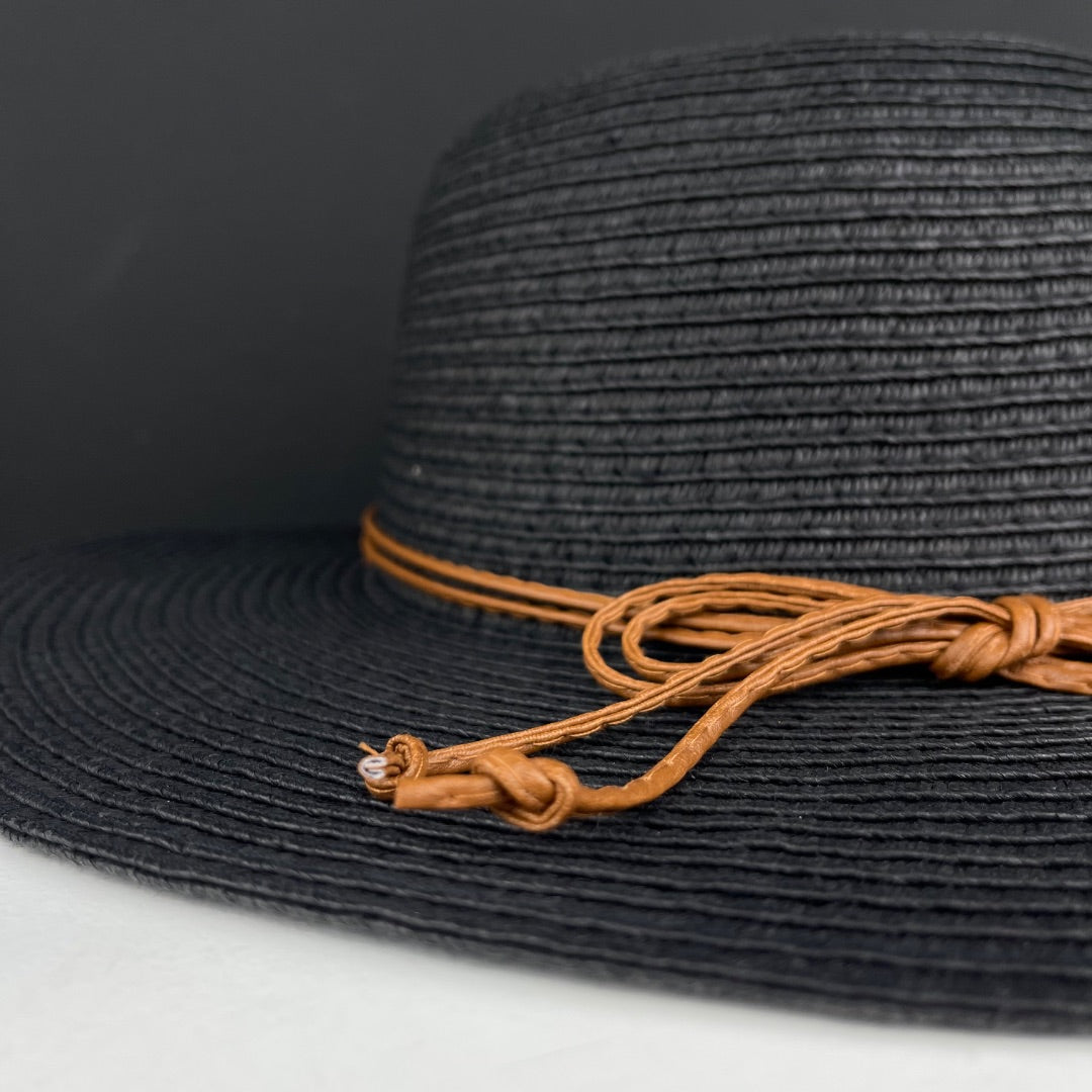 SIN MARCA Sombrero Con Ala Negro Talle Unico