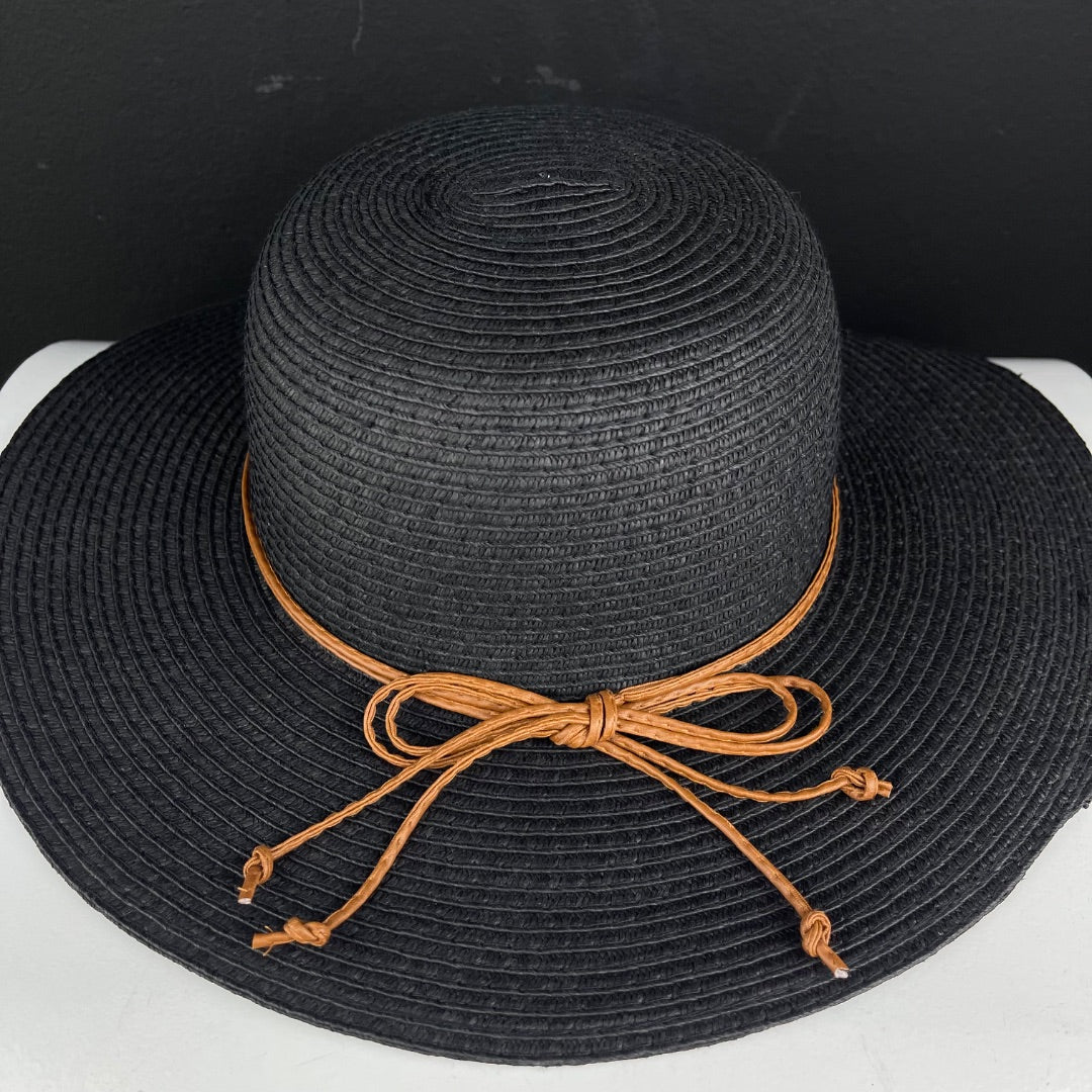 SIN MARCA Sombrero Con Ala Negro Talle Unico