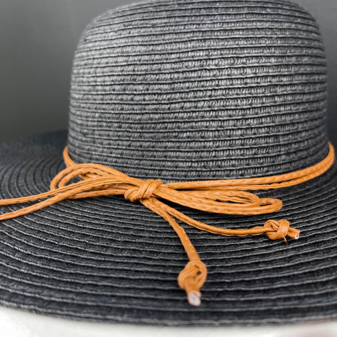 SIN MARCA Sombrero Con Ala Negro Talle Unico