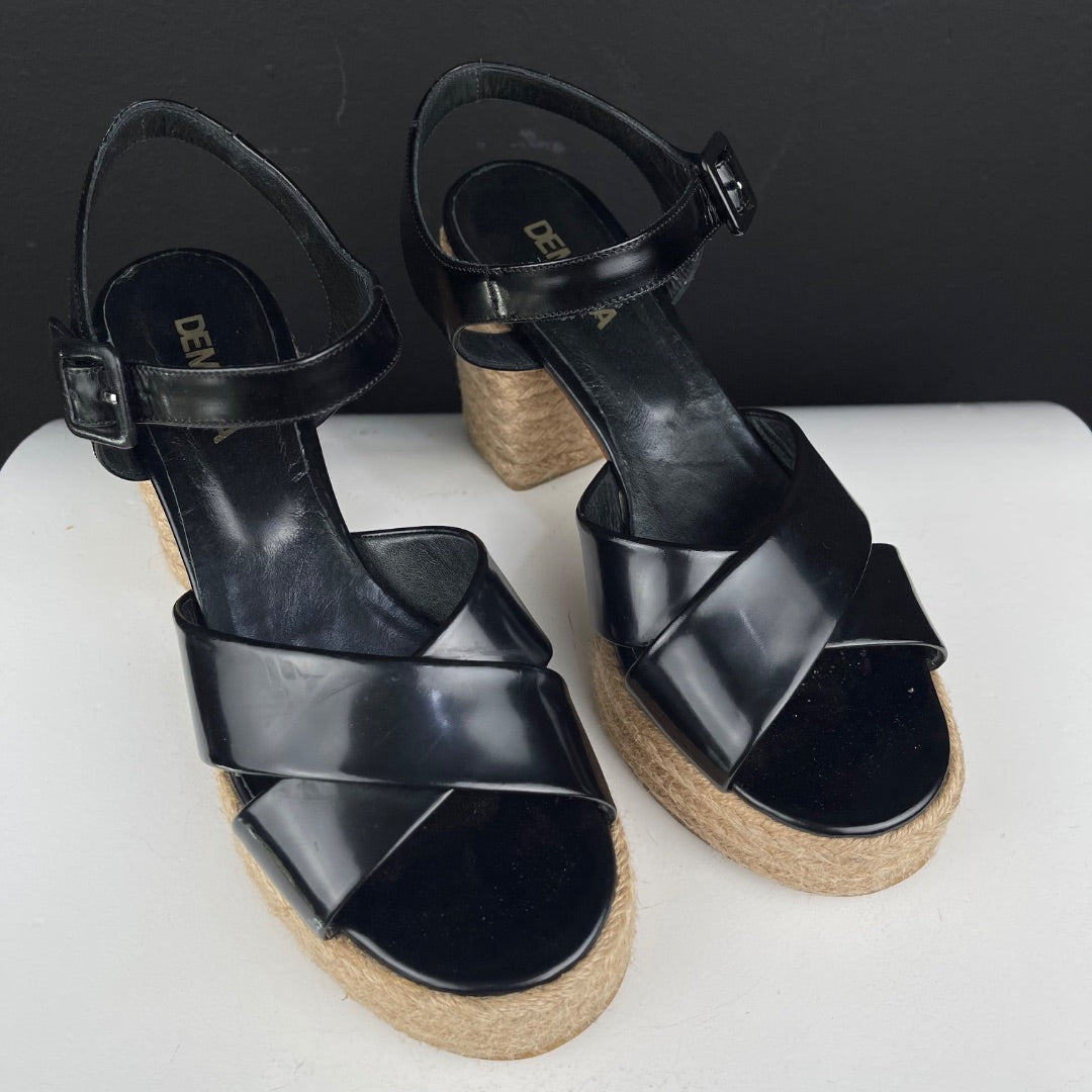 DE MARIA Sandalias Negro Talle 38