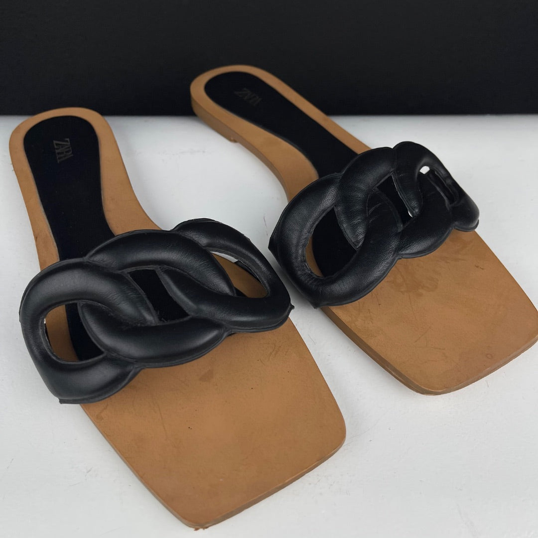 ZARA Sandalias Negro Talle 40