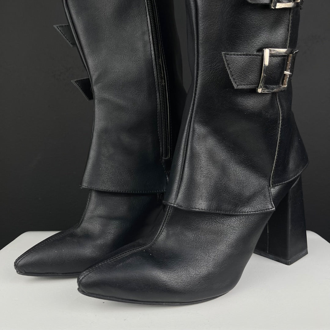 SIN MARCA Bota Larga Negro Talle 8