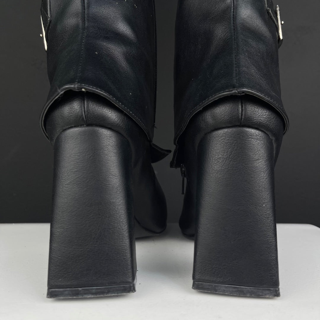 SIN MARCA Bota Larga Negro Talle 8