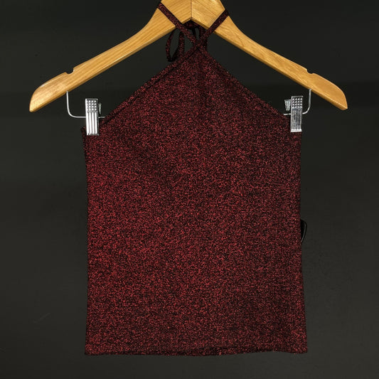 CHER Top Sin Mangas Bordeaux Talle 1