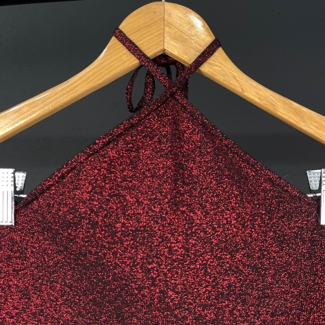 CHER Top Sin Mangas Bordeaux Talle 1