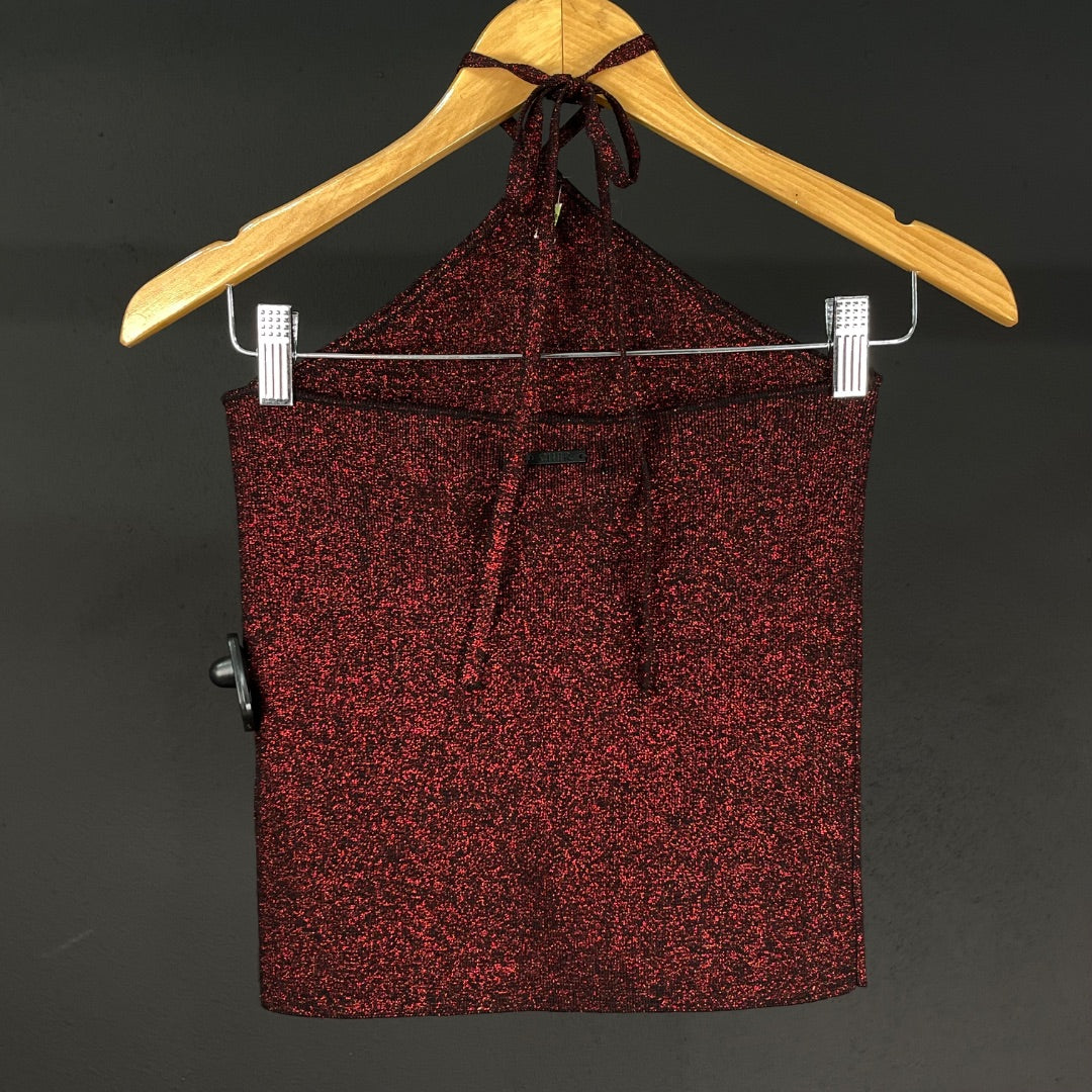 CHER Top Sin Mangas Bordeaux Talle 1