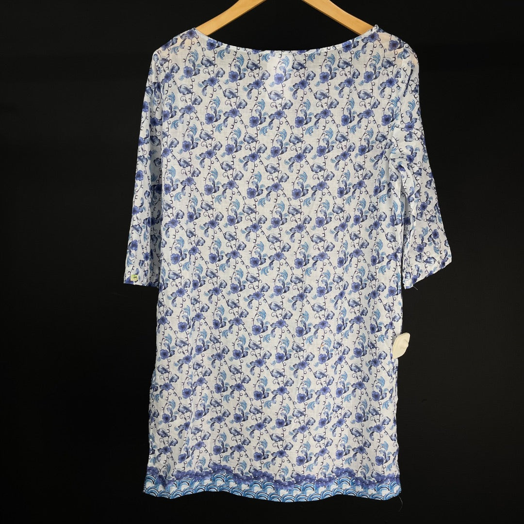 ZARA Vestido Manga 3/4 Azul Talle M
