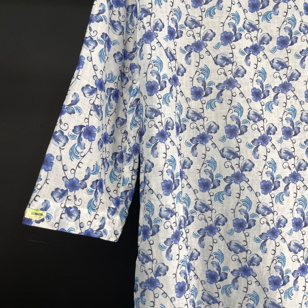 ZARA Vestido Manga 3/4 Azul Talle M