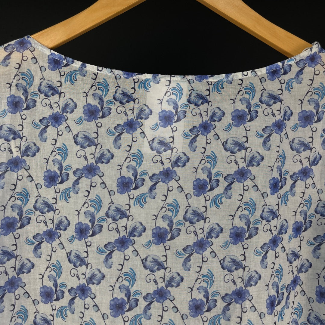 ZARA Vestido Manga 3/4 Azul Talle M