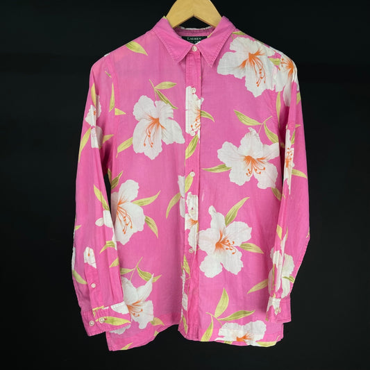 RALPH LAUREN Camisa Manga Larga Rosa Talle S