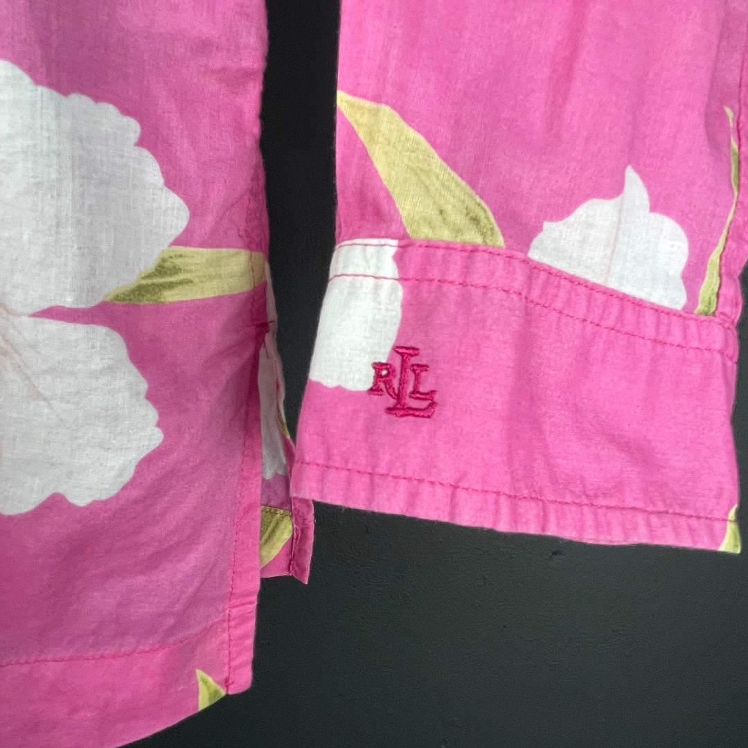 RALPH LAUREN Camisa Manga Larga Rosa Talle S