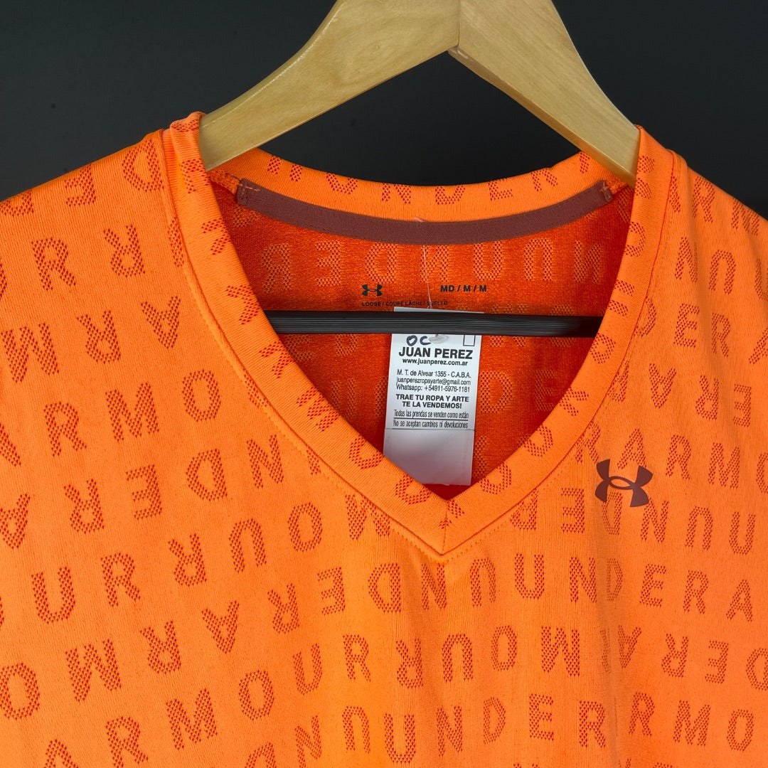 UNDERARMOUR Remera Deportiva Naranja Talle M