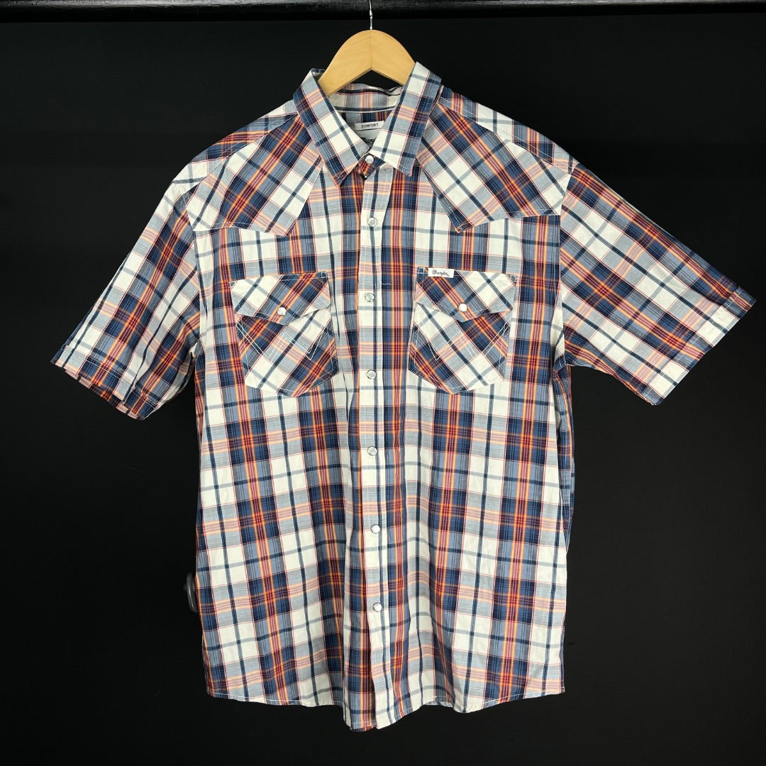 WRANGLER Camisa Manga Corta Varios Cuadros Talle L
