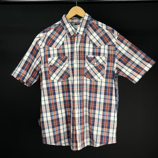 WRANGLER Camisa Manga Corta Varios Cuadros Talle L