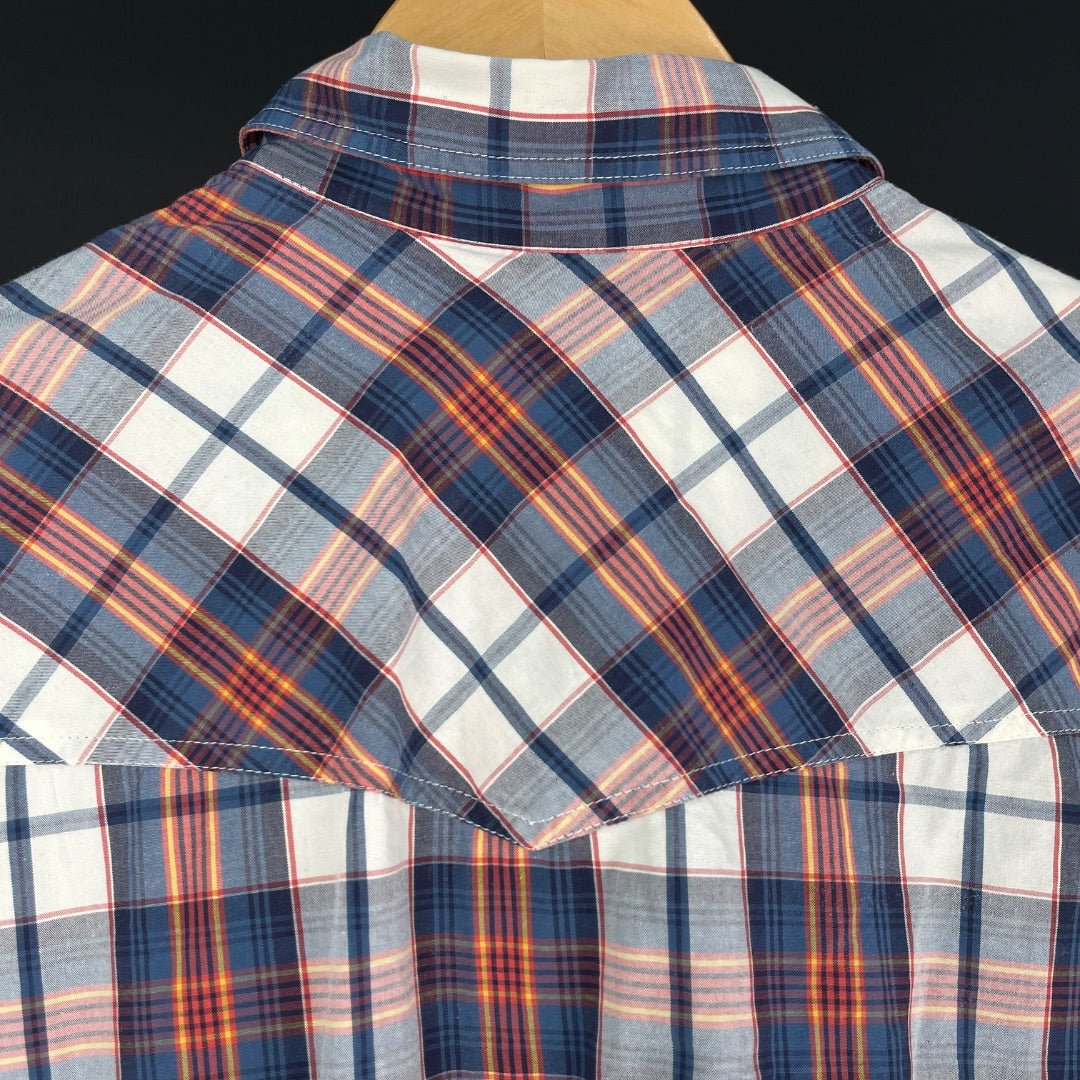 WRANGLER Camisa Manga Corta Varios Cuadros Talle L
