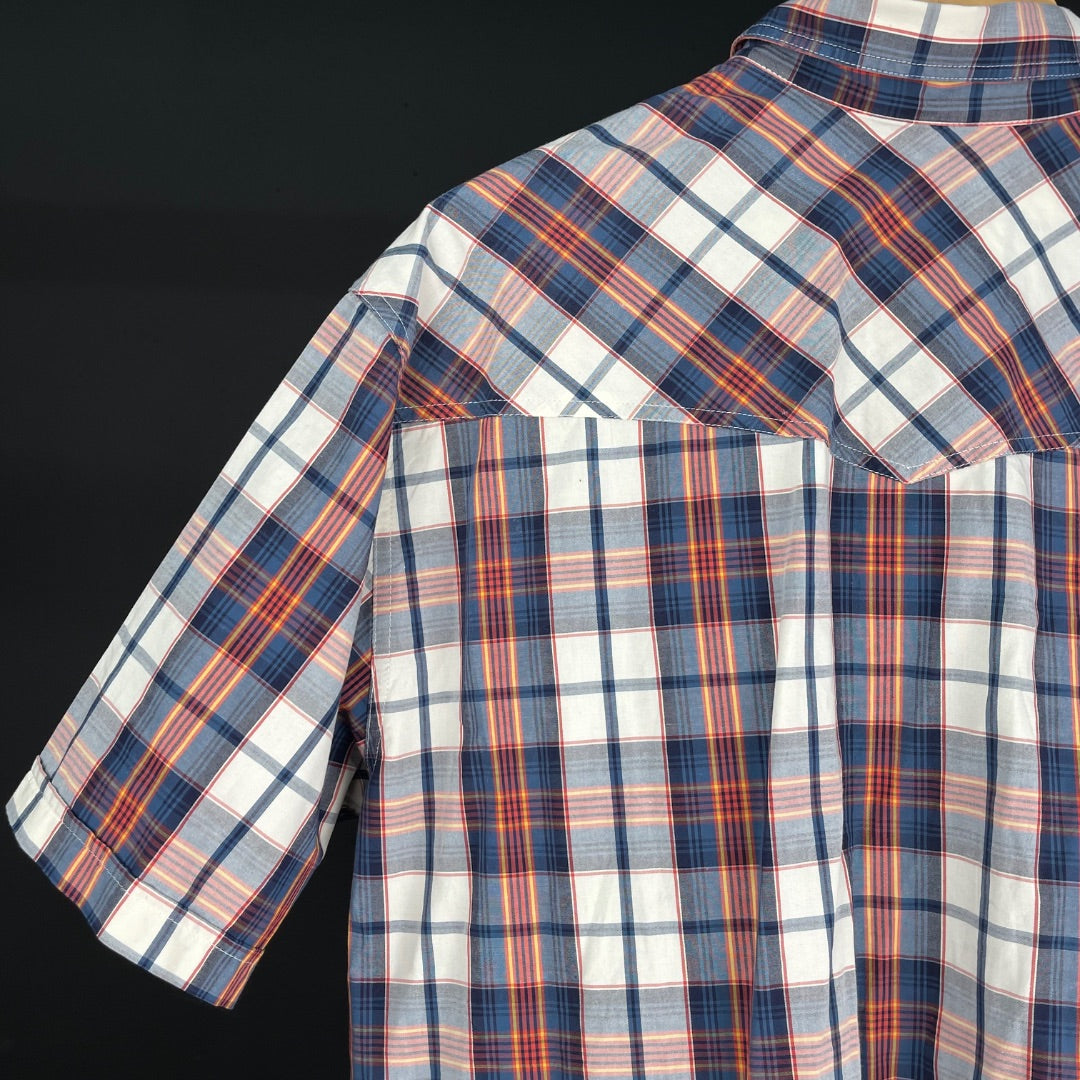 WRANGLER Camisa Manga Corta Varios Cuadros Talle L