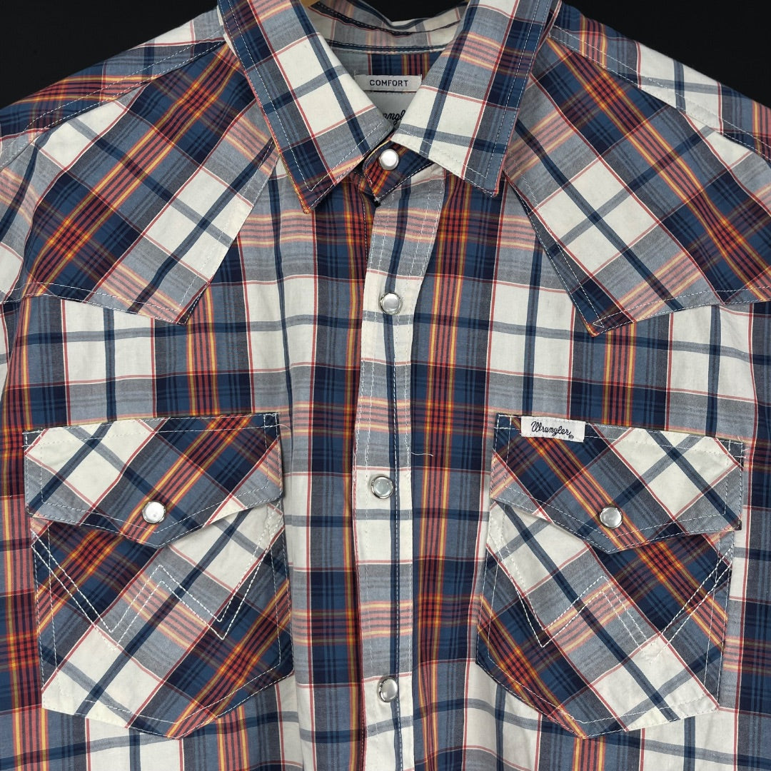 WRANGLER Camisa Manga Corta Varios Cuadros Talle L