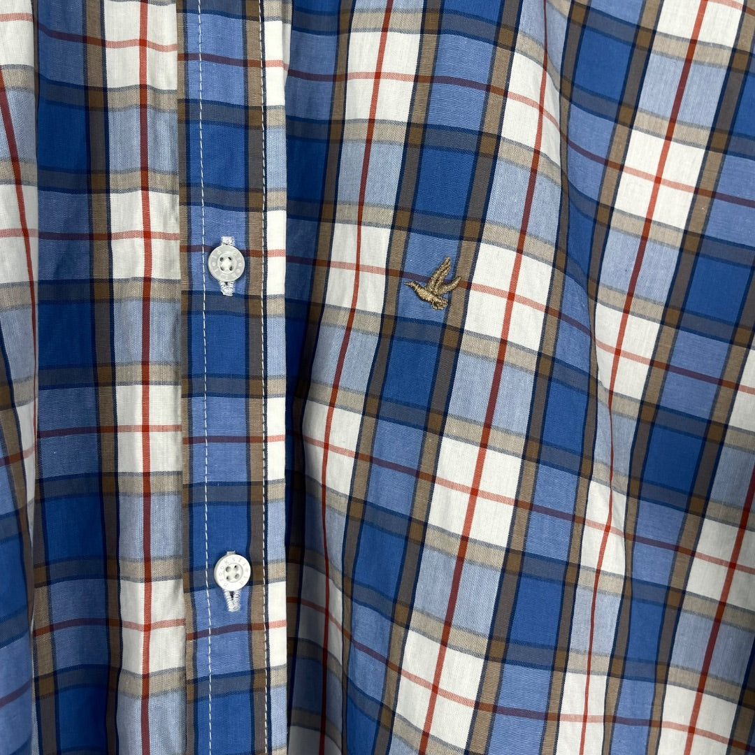 BROOKSFIELD Camisa Manga Larga Varios Cuadros Azules Talle 42