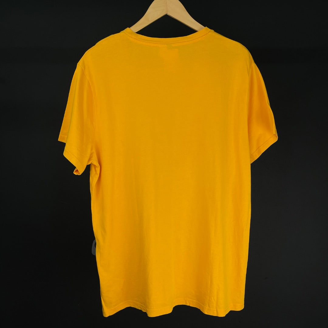 H&M Remera Manga Corta Amarillo Talle XL