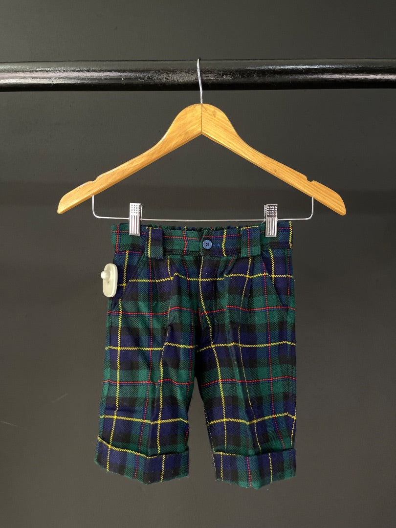 SIN MARCA  Short Bermuda  Varios Escoces Verde  Talle 8
