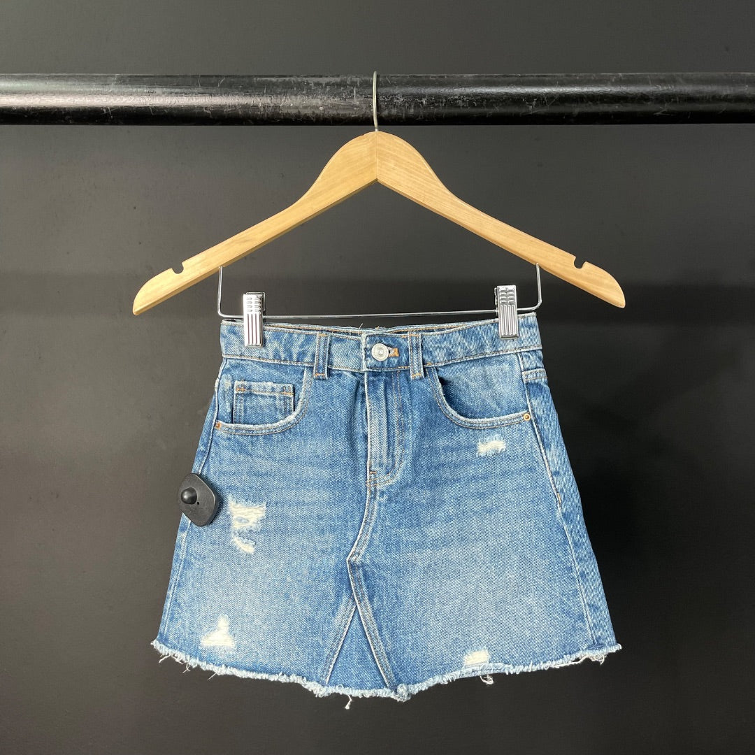 ZARA  Pollera Mini  Azul  Talle 6