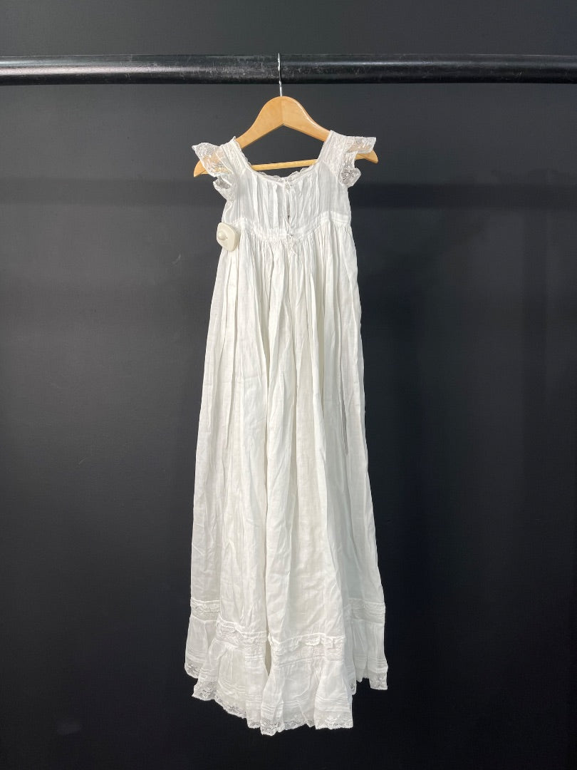 SIN MARCA Vestido Sin Manga Blanco Talle 10