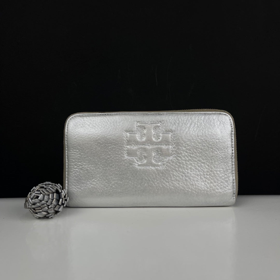 TORY BURCH Billetera Plateado Talle Unico