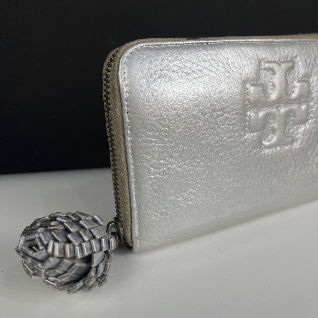 TORY BURCH Billetera Plateado Talle Unico