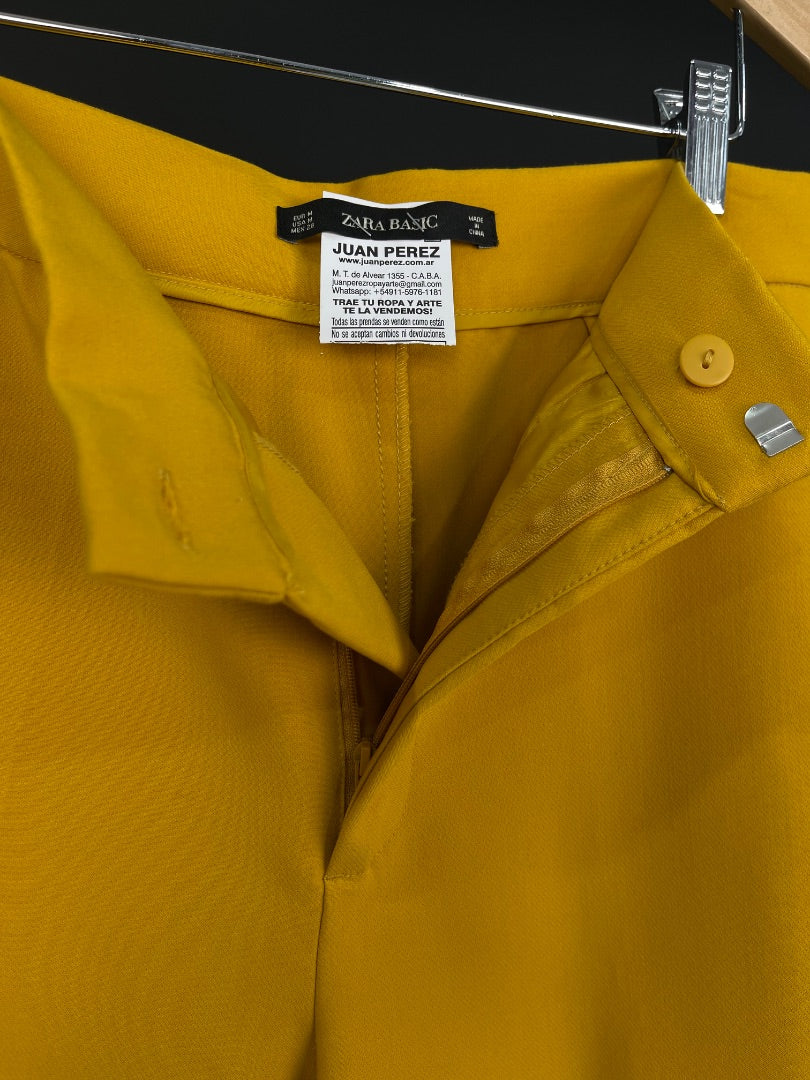 ZARA Pantalon Amarillo Talle M