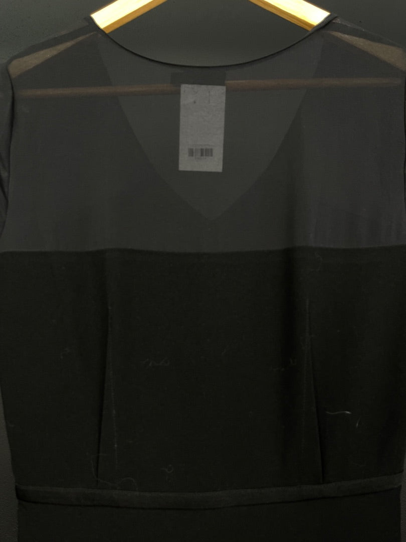 DKNY Vestido Manga Larga Negro Talle 2