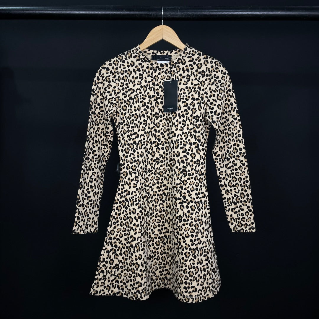 ZARA Vestido Manga Larga Varios  Animal Print Talle S