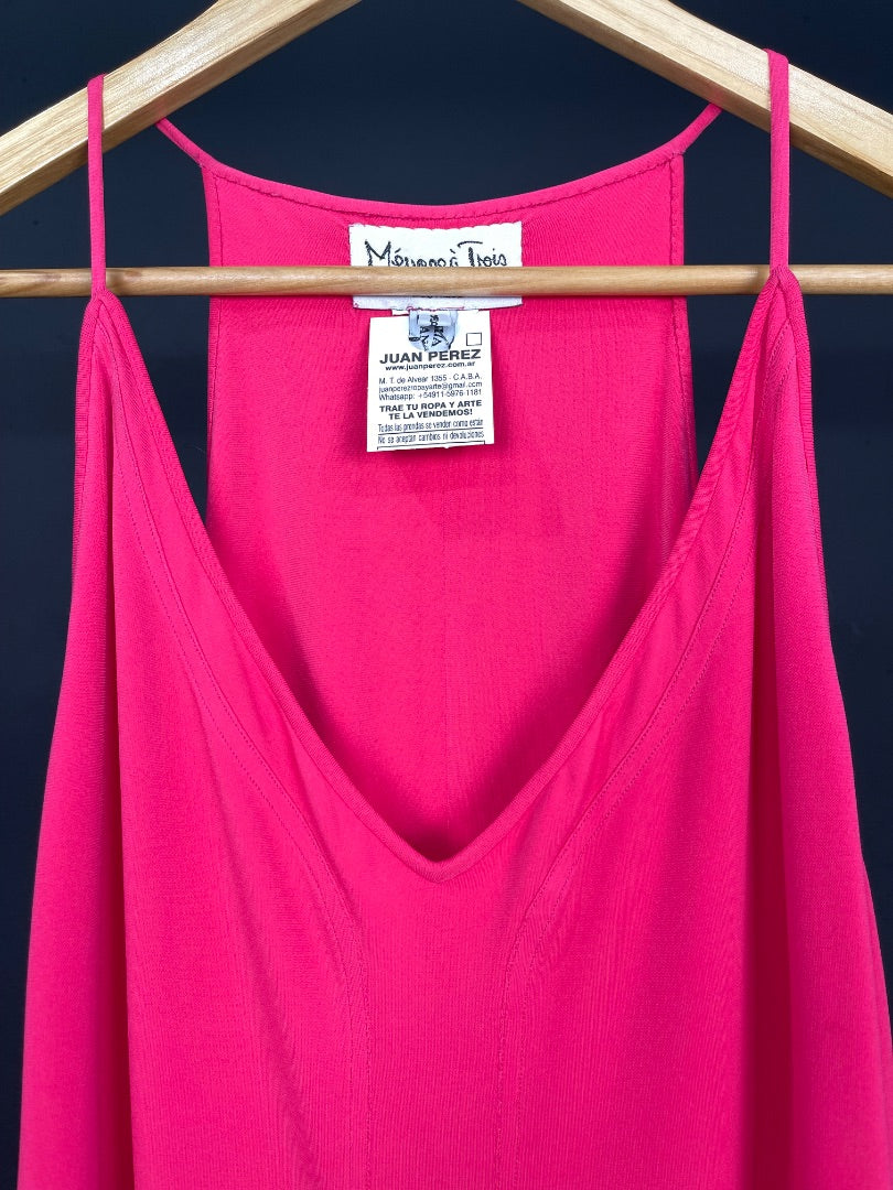 MENAGE A TROIS Vestido Sin Manga Fucsia Talle M