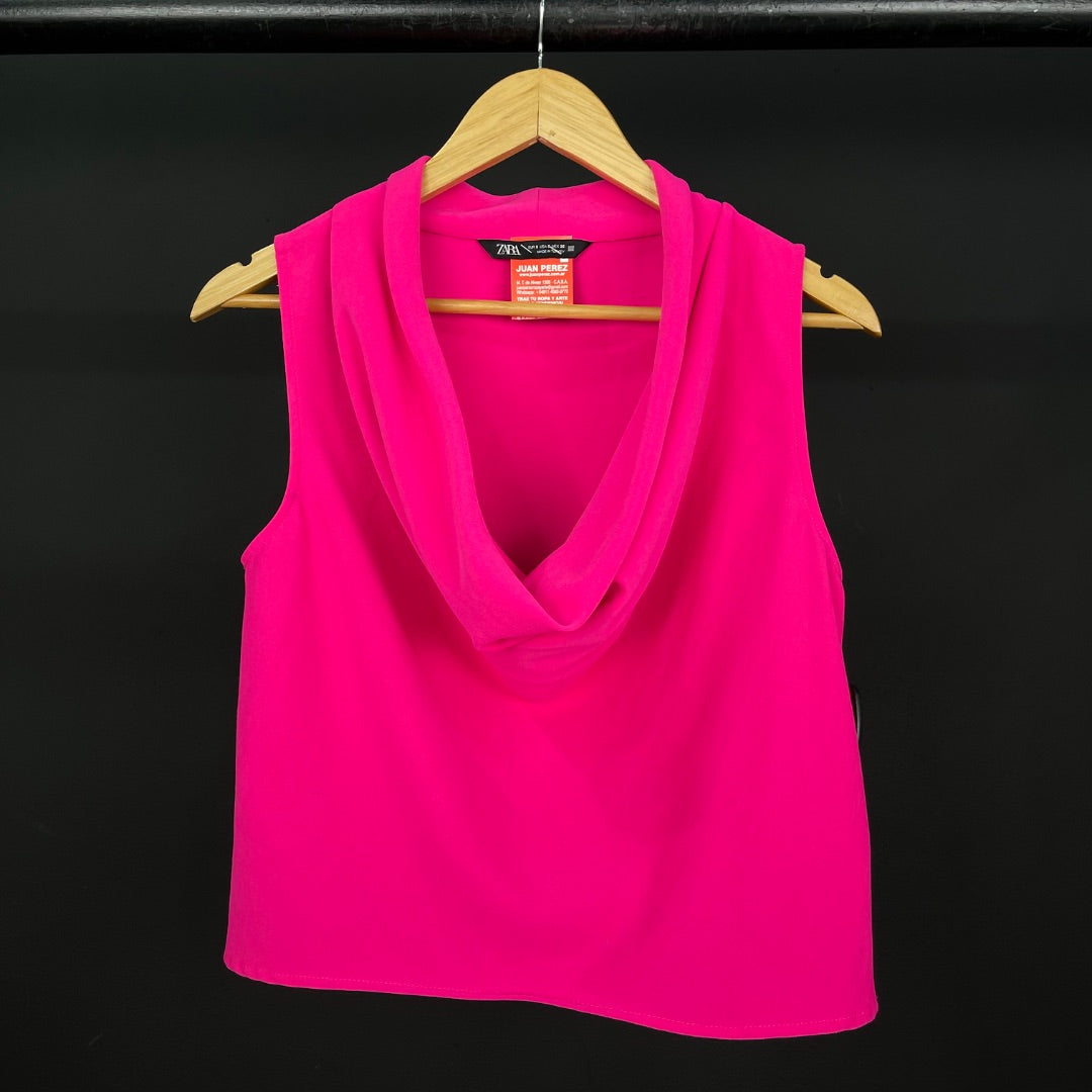 ZARA  Blusa Sin Mangas  Fucsia  Talle S
