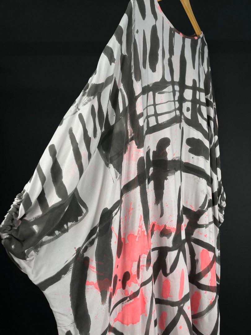 SIN MARCA Vestido Estilo Graffiti Talle S