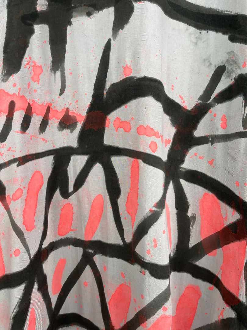 SIN MARCA Vestido Estilo Graffiti Talle S